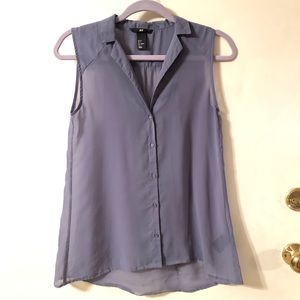 H&M sleeveless sheer summer blouse